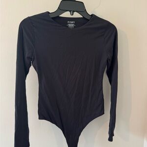 Pumiey Black Long Sleeve Bodysuit
